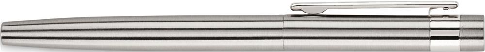 Parure stylo bille et roller inox personnalisée GRAZ SET, stylo 2 droite