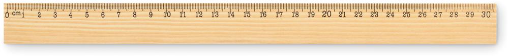 Règle en bois 30 cm personnalisée RULER30, côté (tampographie)