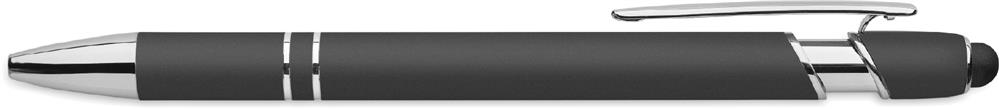 Stylo aluminium recyclé toucher gomme personnalisé SIPARO, clip droite