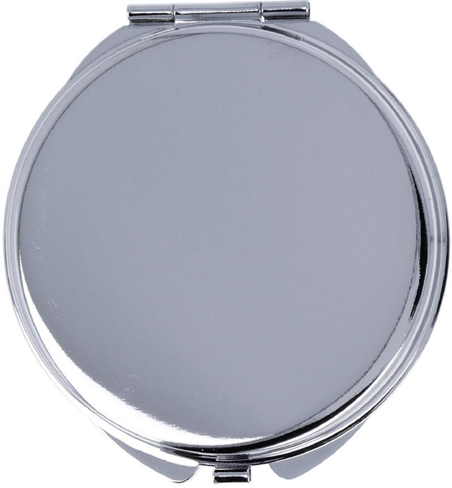 Miroir de poche métal chromé personnalisé GUAPAS, dessus