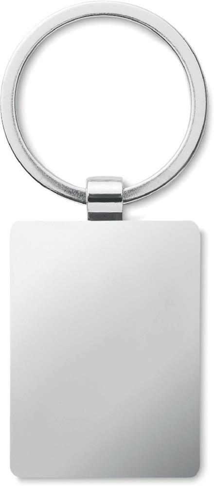 Porte-clés rectangle métal et bambou personnalisé BENDIGO, dos