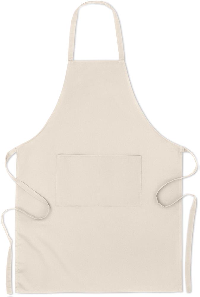 Tablier coton bio 200 g/m² personnalisé RAIPUR, devant au-dessus de la poche
