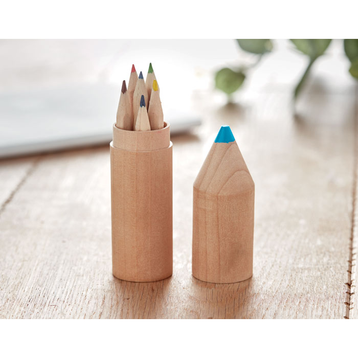 Crayons en étui en bois personnalisés PETIT COLORET