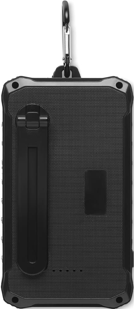 Batterie solaire à dynamo 8000 mAh personnalisée DYA, dos (étiquette numérique)