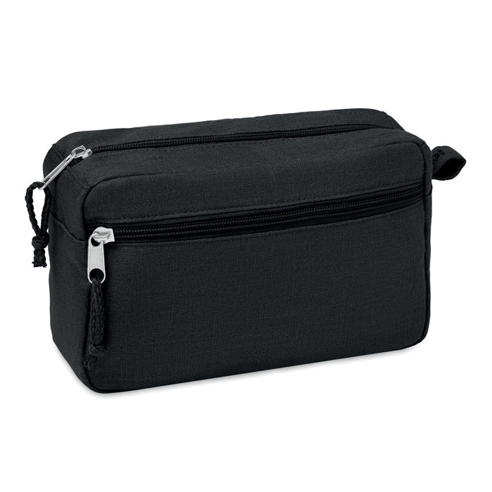 Trousse chanvre 200 g/m² personnalisée NAIMA COSMETIC, Noir