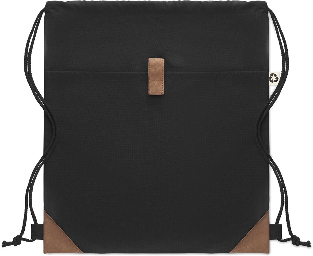 Sac à cordon coton recyclé 220 g/m² personnalisé PANDA BAG, devant dessus
