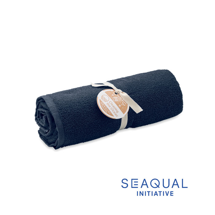Serviette jacquard 500 g/m² personnalisée SAND, Bleu