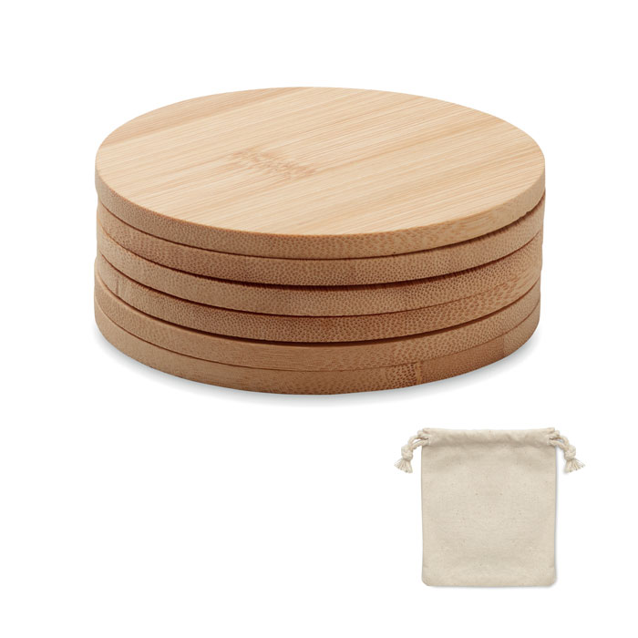 Sous-verres bambou en lot personnalisés BAYIN SET