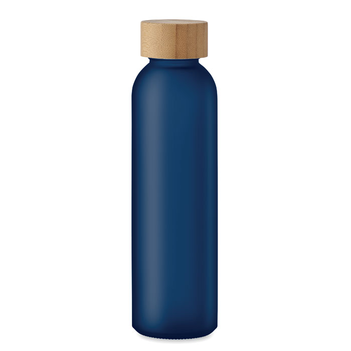 Bouteille verre givré et bambou 500 ml personnalisée ABE