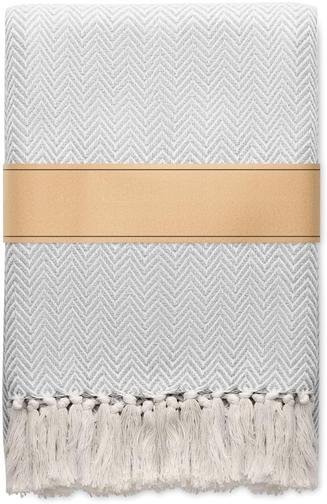 Plaid coton recyclé 400 g/m² personnalisé AMMOS, insert (étiquette numérique)
