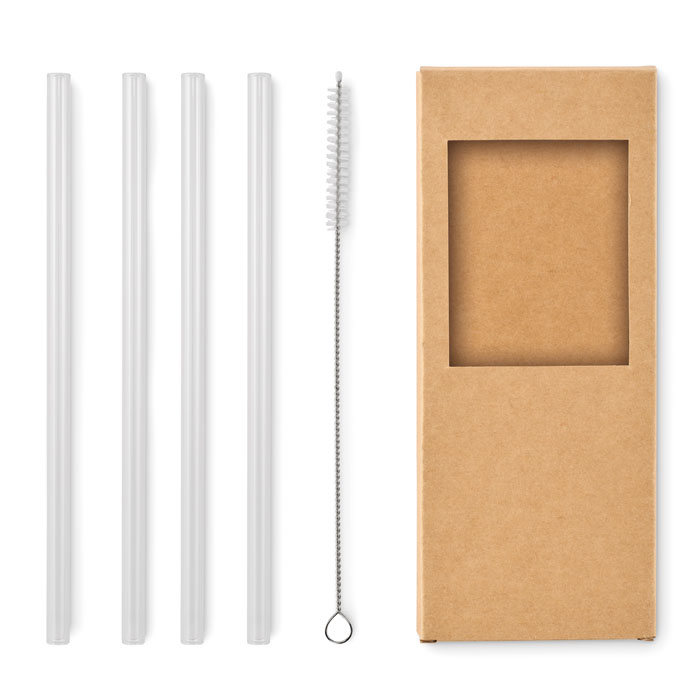 Pailles en verre réutilisables personnalisées GLAW
