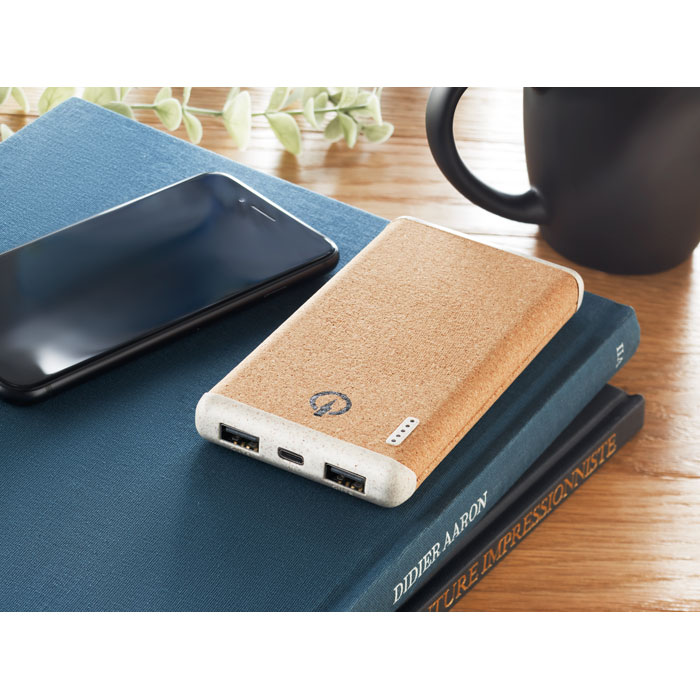 Batterie externe liège 10000 mAh personnalisée RALIA