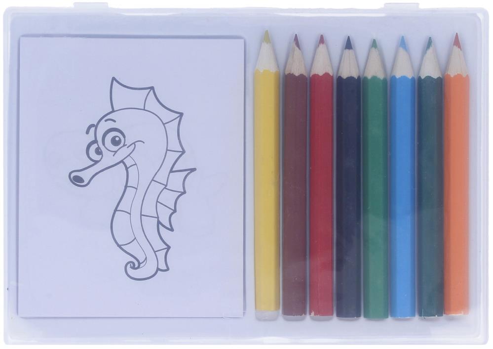 Set de coloriage boîte PP personnalisé RECREATION, couvercle (tampographie)