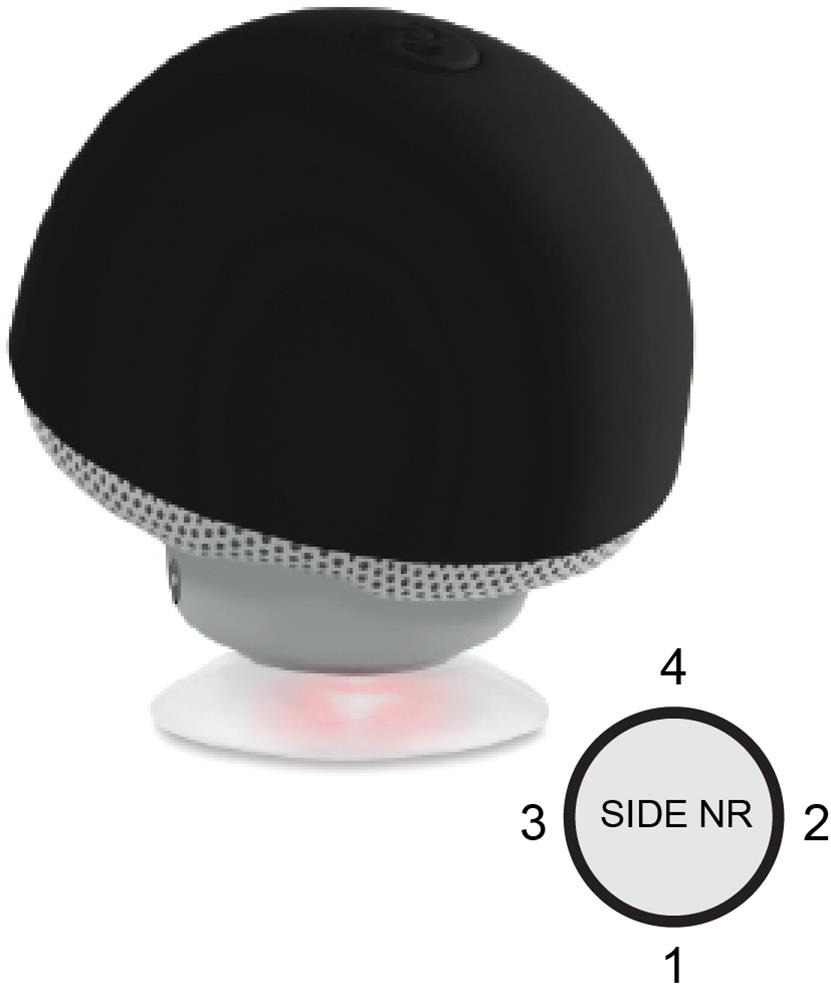 Enceinte champignon à ventouse personnalisée MUSHROOM, côté 2