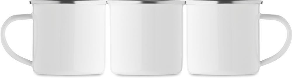 Mug émaillé métal 200 ml personnalisé PLATEADO S, surface de marquage