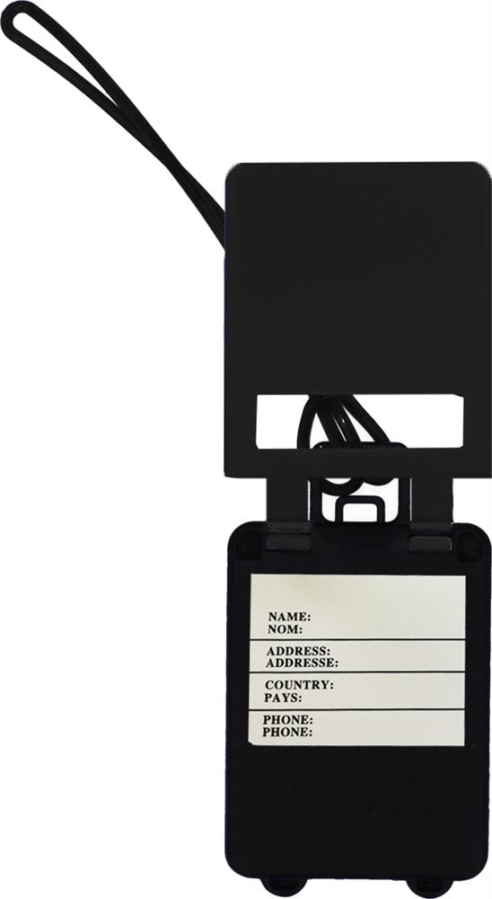 Étiquette de bagage en plastique personnalisée TRAVELLER, intérieur