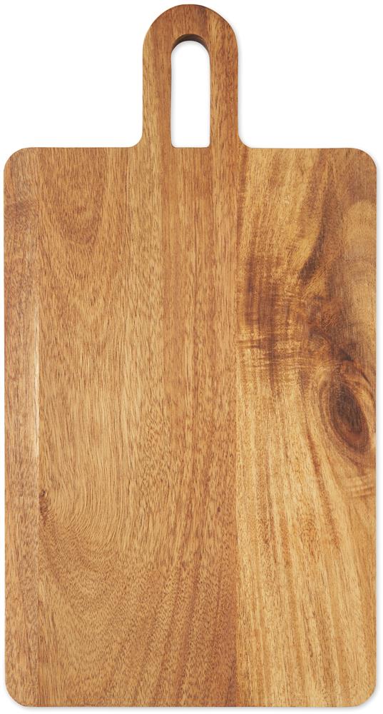 Planche à découper acacia avec poignée personnalisée ASTI, côté 1