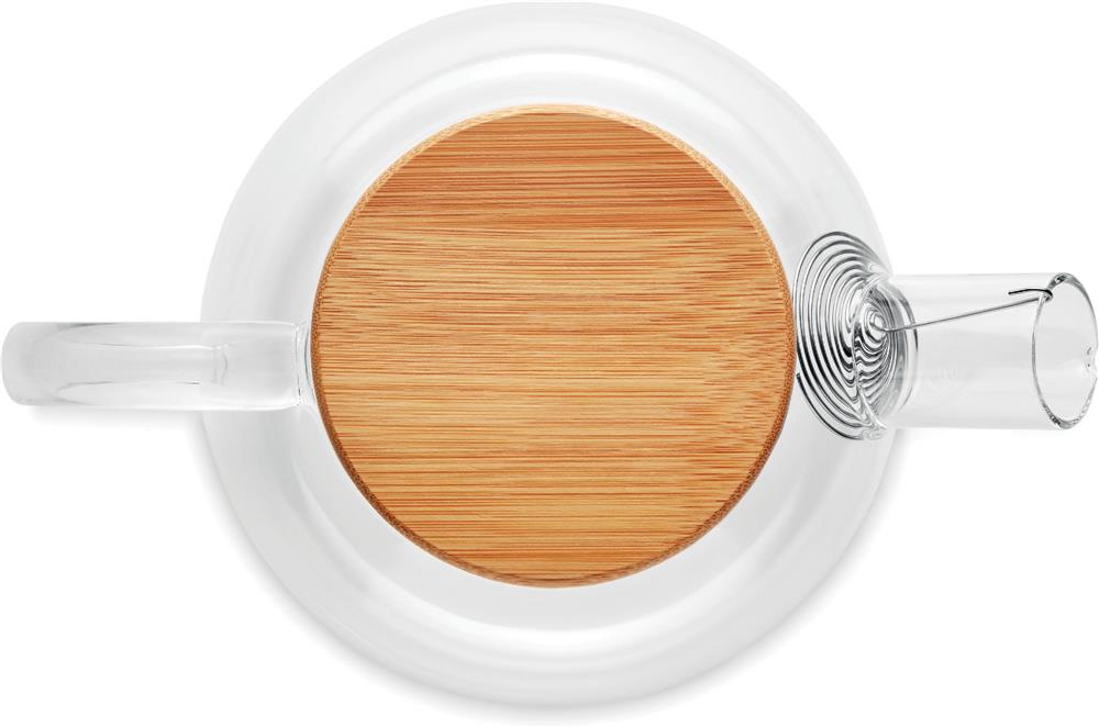 Théière en verre 850 ml personnalisée MUNNAR, couvercle