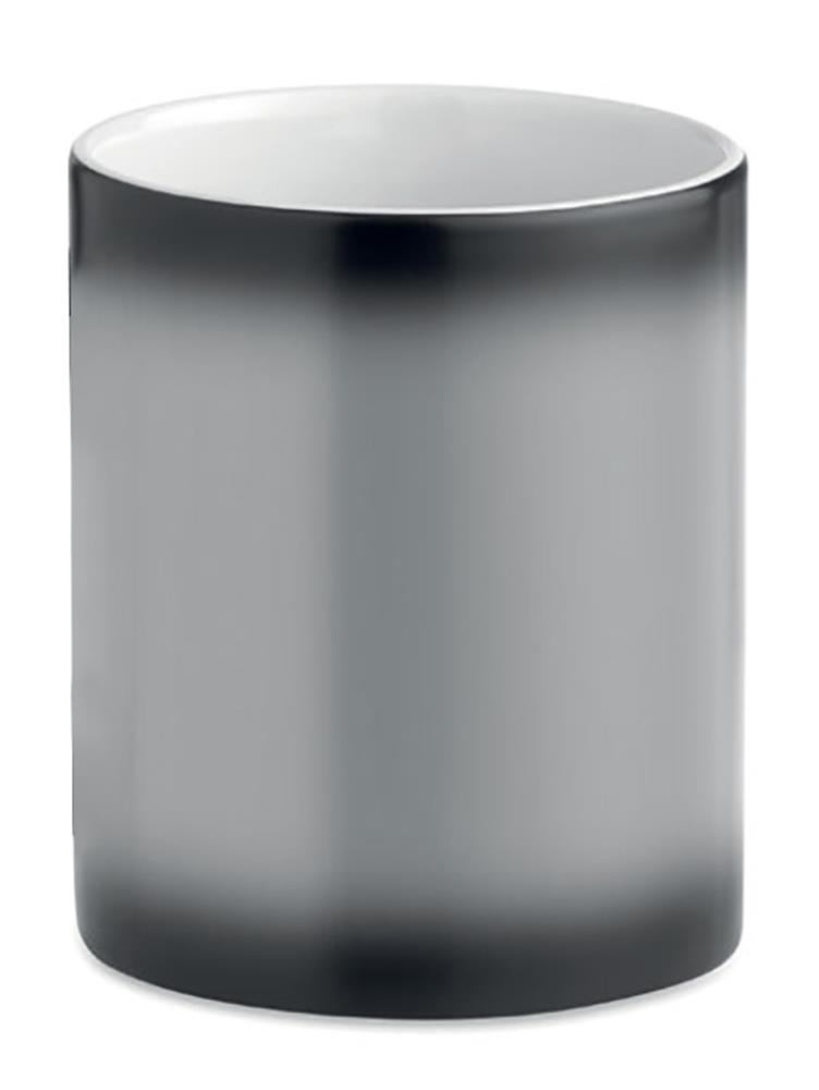 Mug thermoréactif noir 300 ml personnalisé SUBLIDARK, face opposée à la poignée