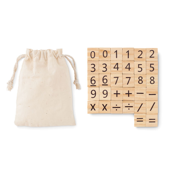 Jeu de comptage en bois personnalisé EDUCOUNT, Beige