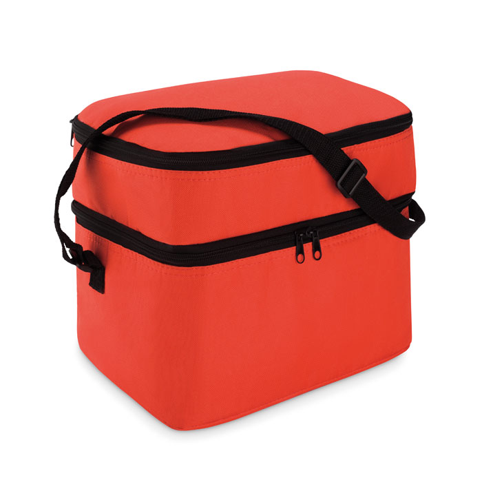 Sac isotherme 600D 2 compartiments personnalisé CASEY, Rouge