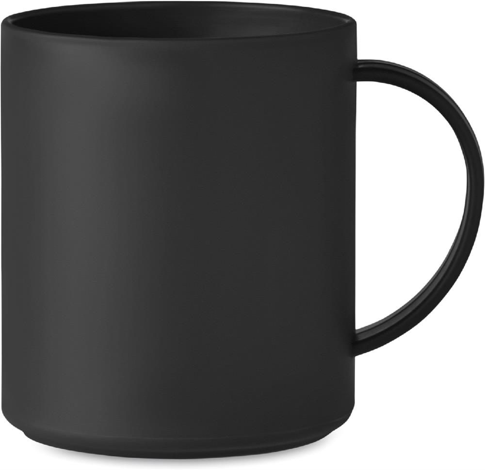 Mug réutilisable plastique 300 ml personnalisé MONDAY, droite
