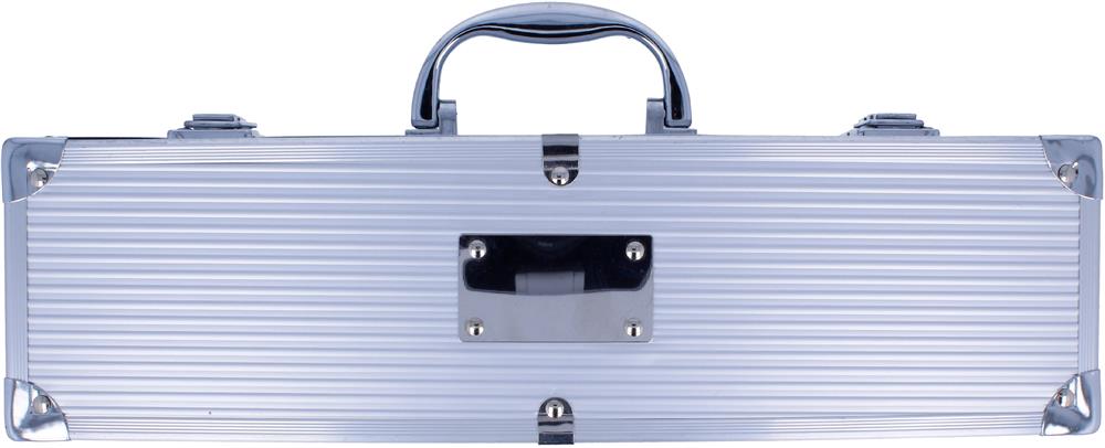 Set barbecue inox 3 pièces personnalisé ASADOR, partie métal plaque