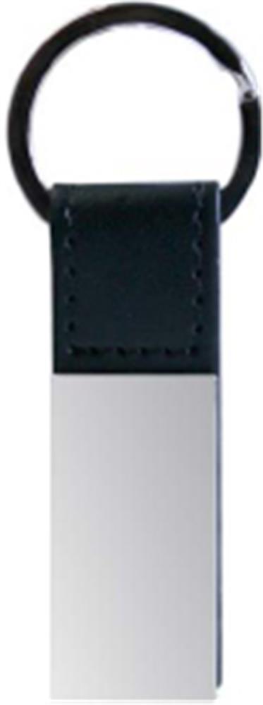 Porte-clés PU et plaque zinc personnalisé RECTANGLO, devant