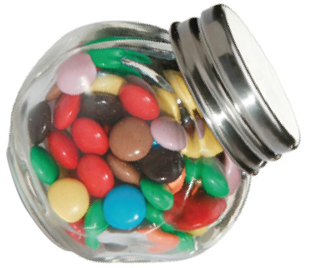 Chocolats bocal en verre personnalisés CHOCKY, côté