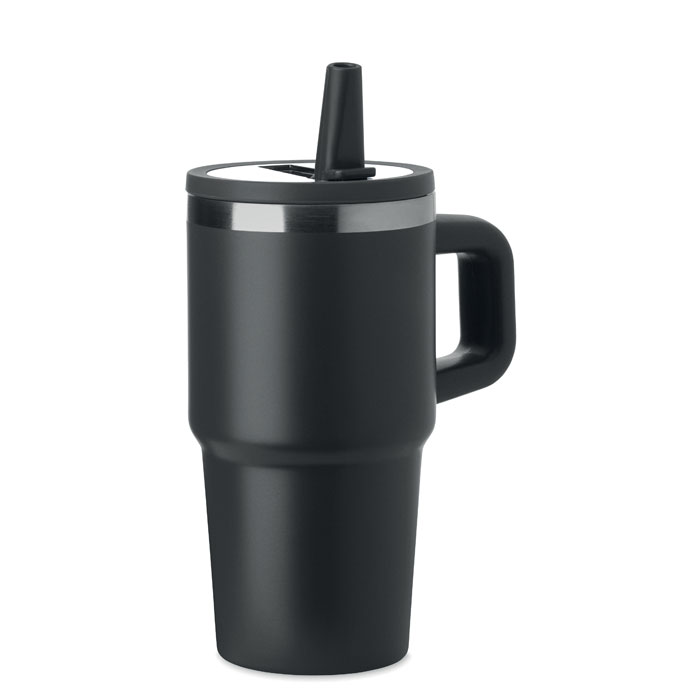 Gobelet isotherme inox 500 ml avec paille personnalisé ALAND