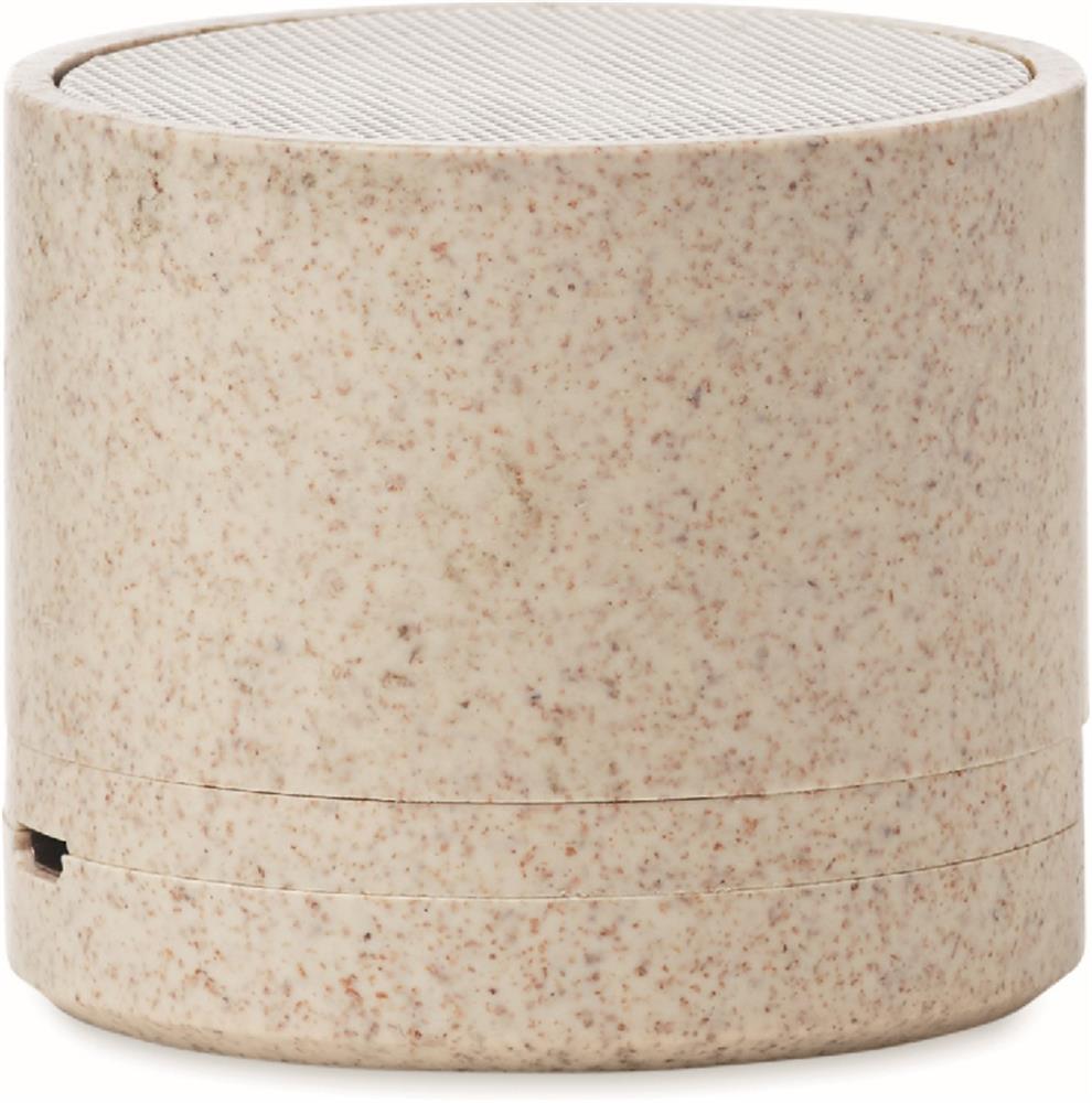 Enceinte paille de blé 3 W personnalisée ROUND BASS+, côté 3