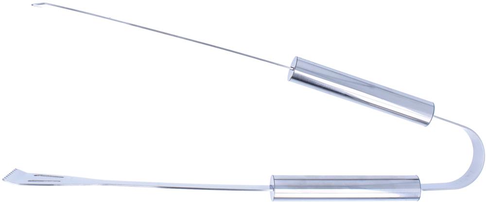 Set barbecue inox 3 pièces personnalisé ASADOR, poignée tongs