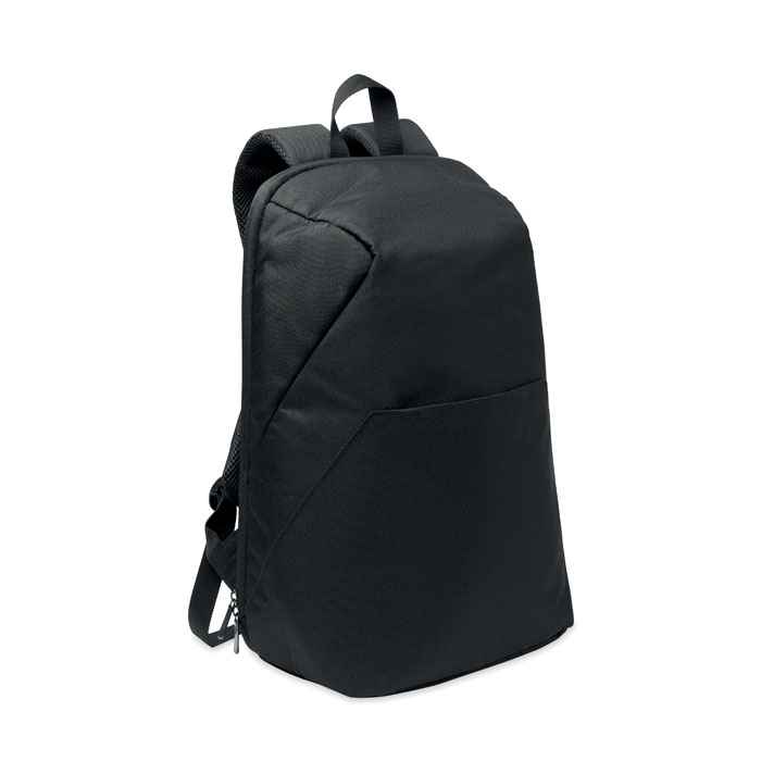 Sac à dos ordinateur 15'' RPET 600D personnalisé ARLON, Noir