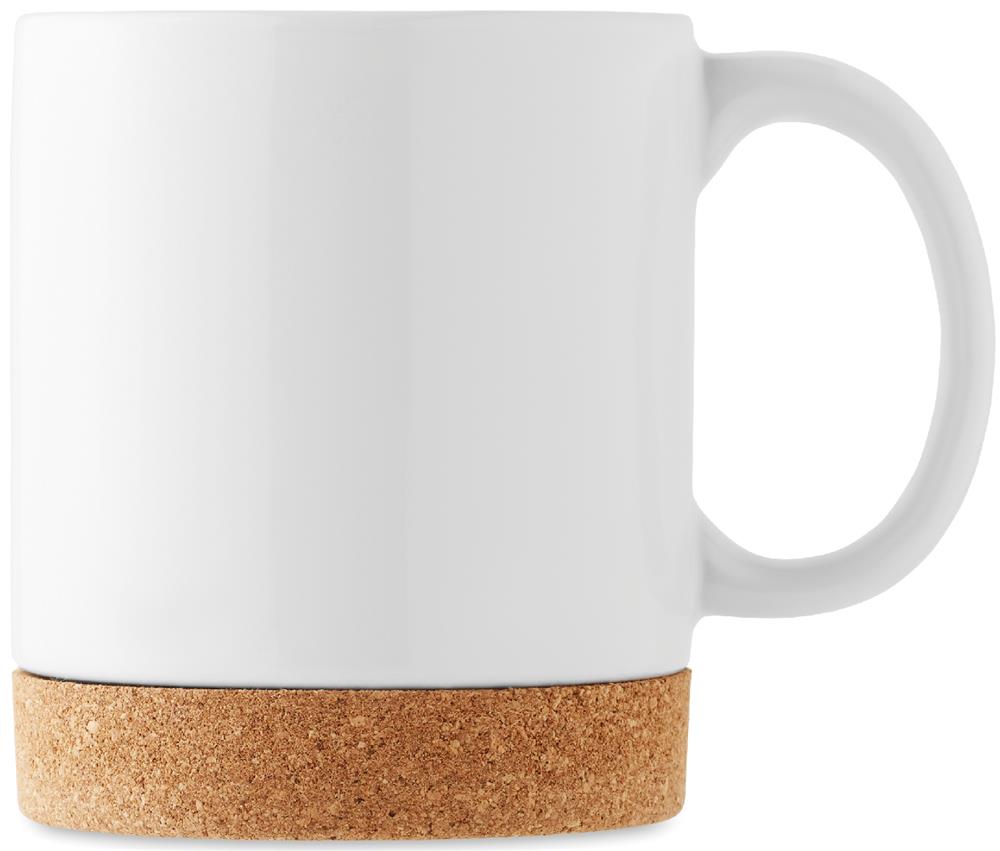 Mug céramique base liège personnalisé KAROO SUBLIM, droite