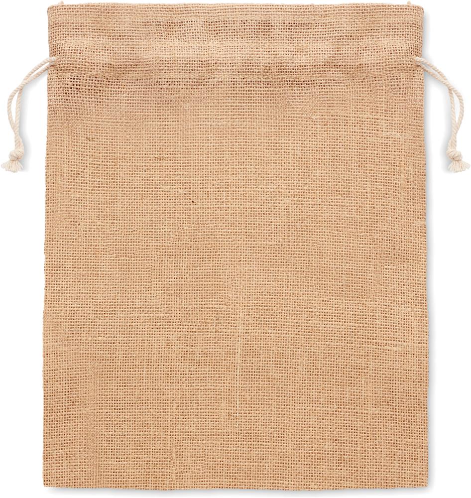 Sac cadeau jute personnalisé JUTE MEDIUM, devant