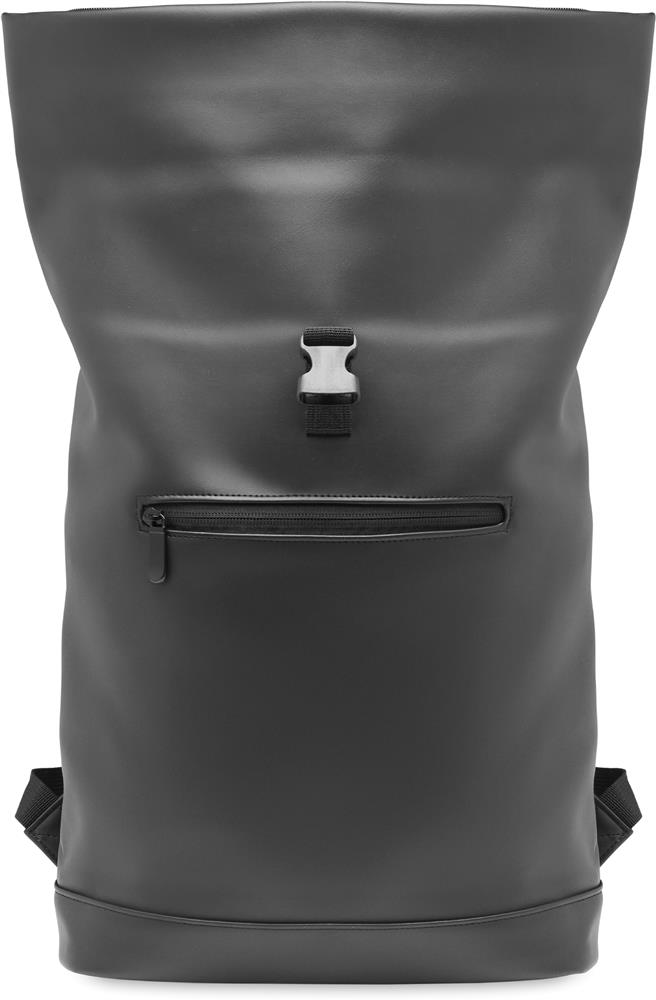 Sac à dos enroulable PU personnalisé BAI ROLL, devant (sérigraphie)