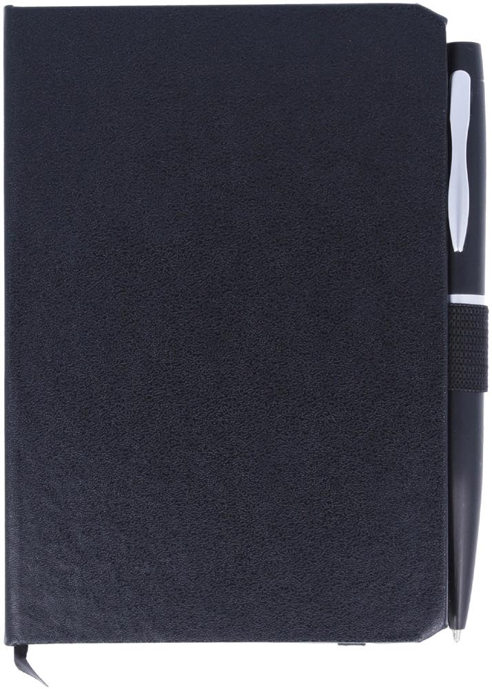 Carnet A6 et stylo métal personnalisé NOTALUX, devant (sérigraphie)