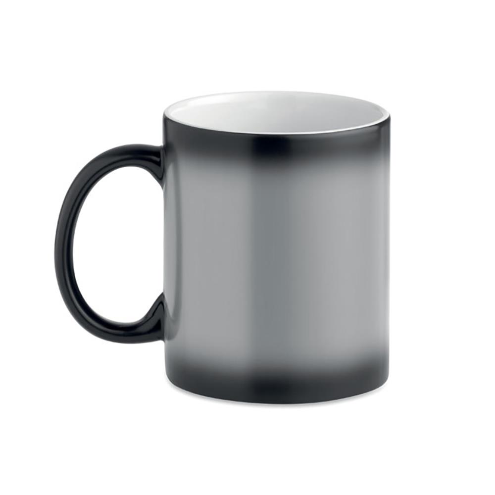 Mug thermoréactif noir 300 ml personnalisé SUBLIDARK, gauche