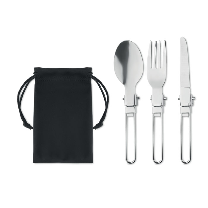 Couverts de camping pliants inox personnalisés STAPI SET