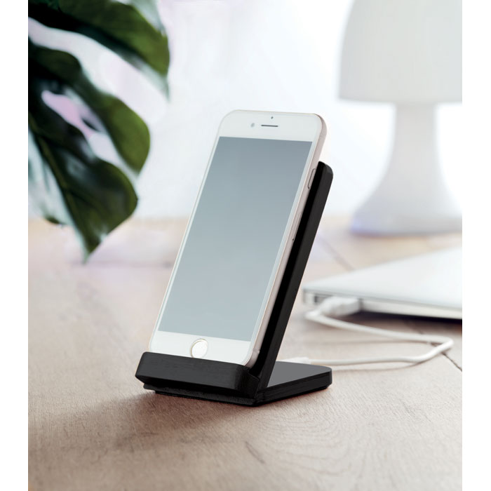 Chargeur sans fil bambou 5 W personnalisé WIRESTAND