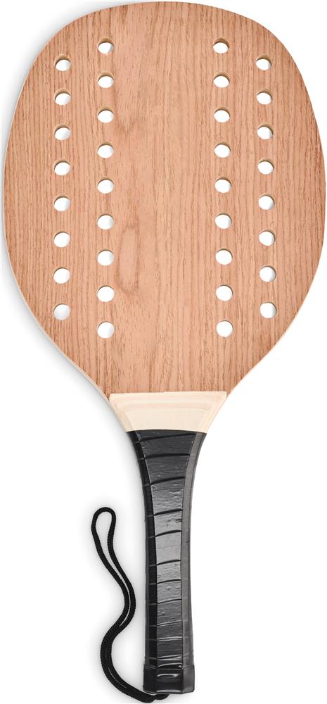 Set de beach tennis bois personnalisé PALAS, raquette côté 1 2
