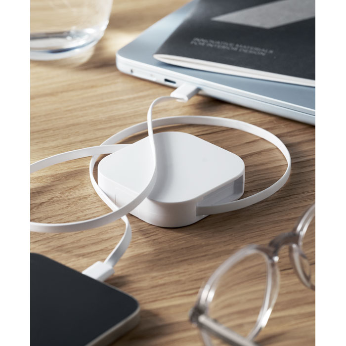 Câble rétractable USB-C 100 W personnalisé LINEA 100