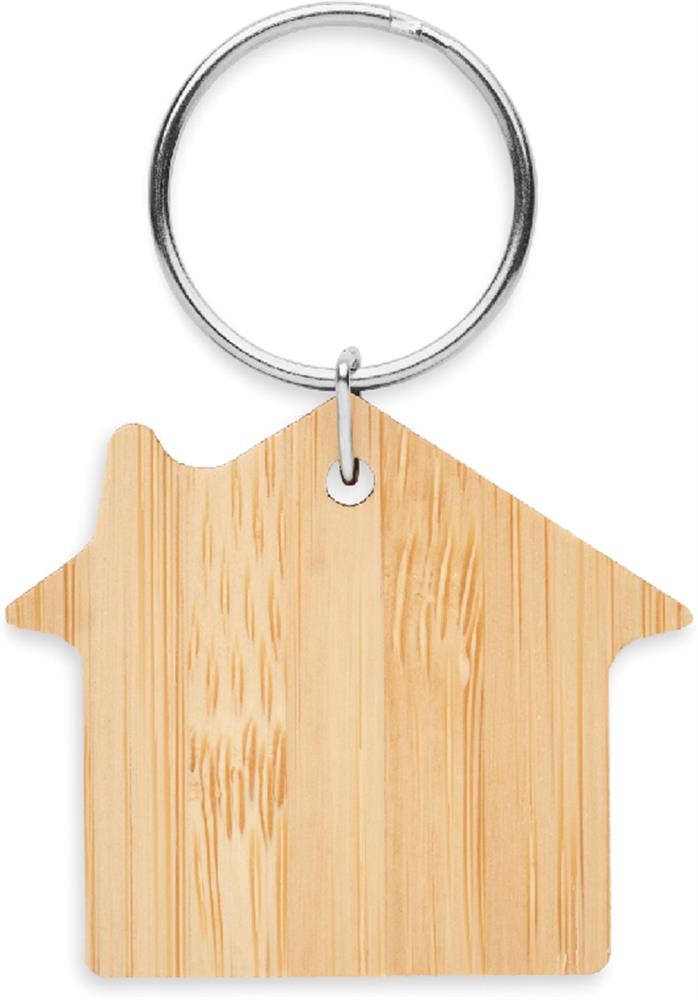 Porte-clés maison bambou personnalisé HOUSEBOO, côté 2
