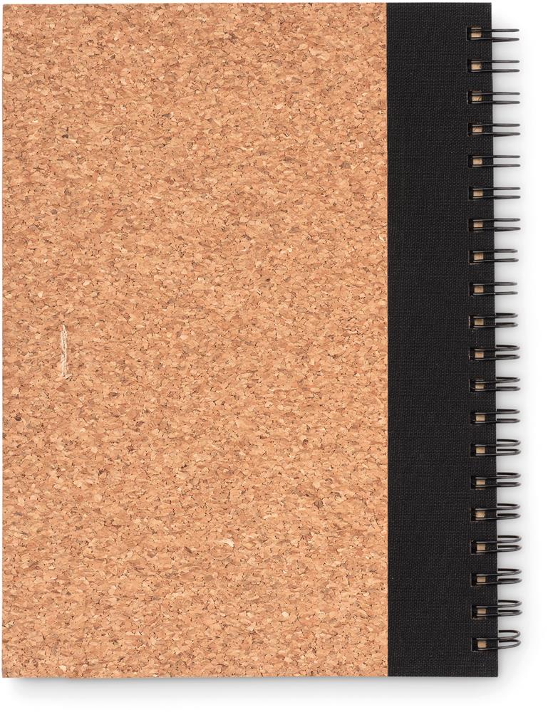 Carnet liège avec stylo personnalisé SONORA PLUSCORK, dos