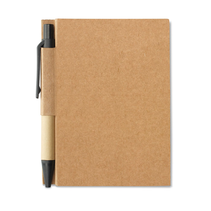 Bloc-notes recyclé avec mini-stylo personnalisé CARTOPAD