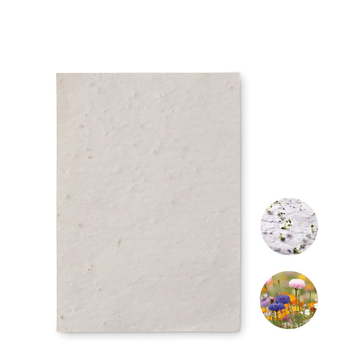 Papier ensemencé A6 personnalisé ASIDO, Blanc