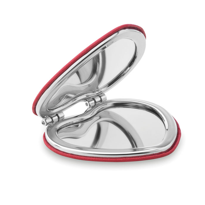 Miroir de poche cœur PU personnalisé GLOW HEART