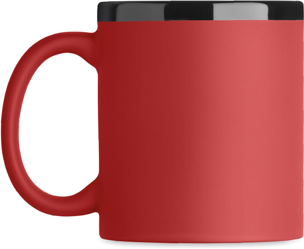 Mug céramique toucher doux 300 ml personnalisé RUBY, gauche