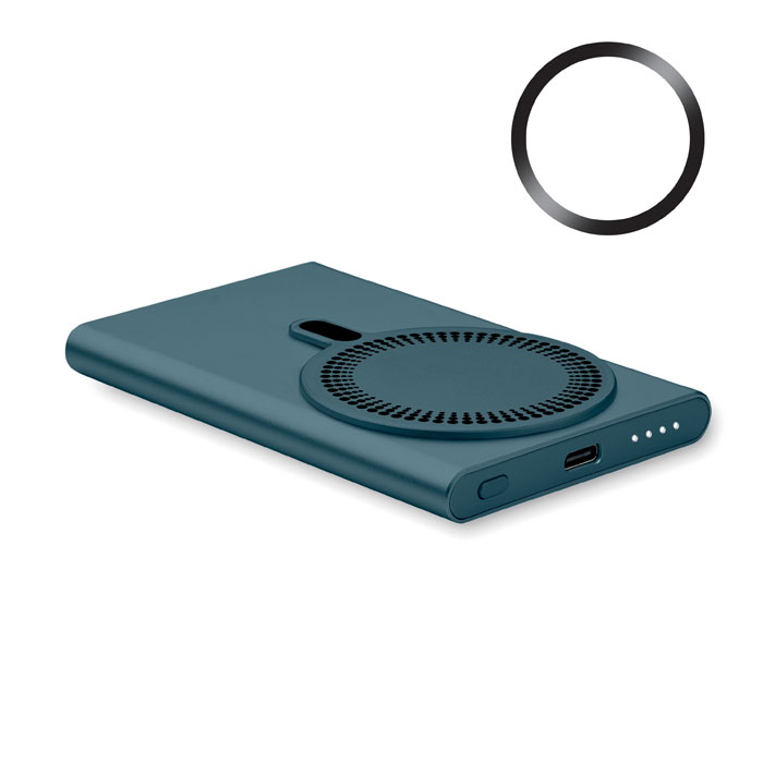 Batterie externe magnétique 5000 mAh personnalisée PAWTT, Bleu
