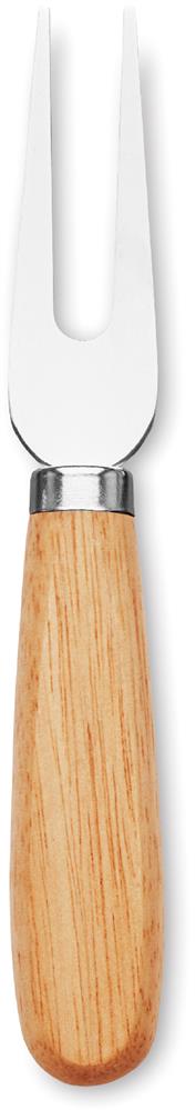 Couteaux à fromage inox et hévéa personnalisés CAMEMBERT, fromage fourchette